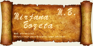 Mirjana Bozeta vizit kartica